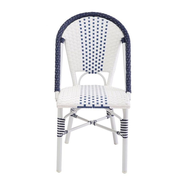 Waterproof Aluminum Gardening PE Rattan Bistro Restaurant Dining Chair