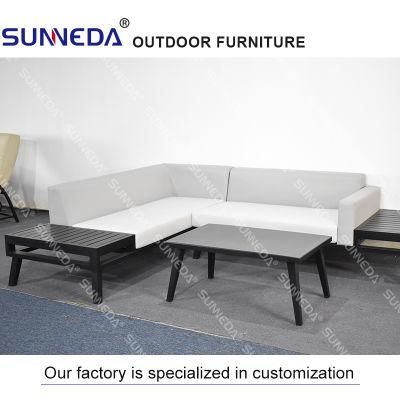 Simple Outdoor White Pool Furniture Beach Outdoor Modular Fabric Sofa Villa Furniture
