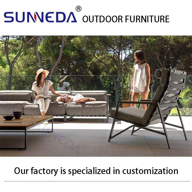 Patio Hotel Outdoor Aluminum Comfortable Sofa Frame Chair Elegant Furniture