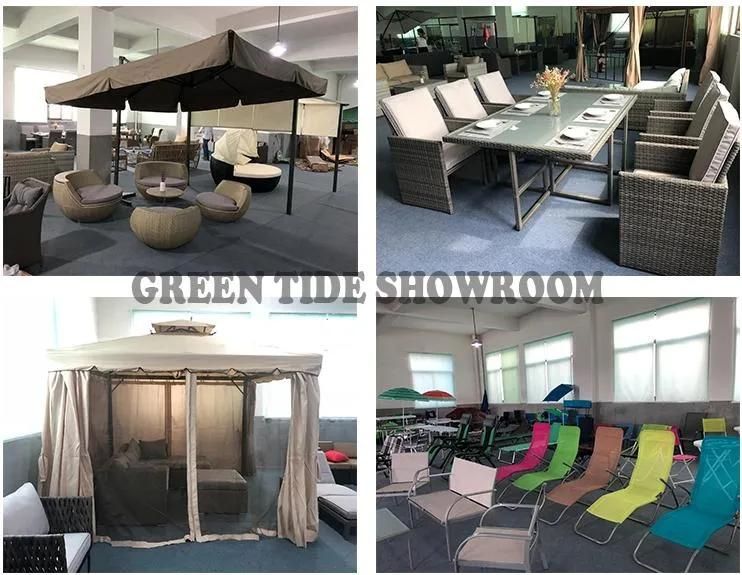 Outdoor Aluminum Rattan Wicker Furniture Corner Lounge Sofa in Stock