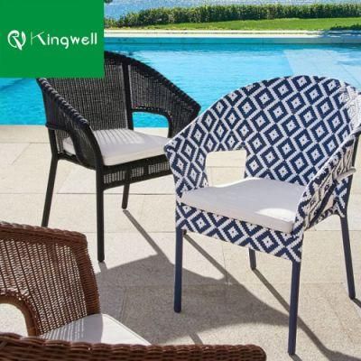 Bistro Cane PE Bamboo Rattan Dining Chairs with Soft Cushion