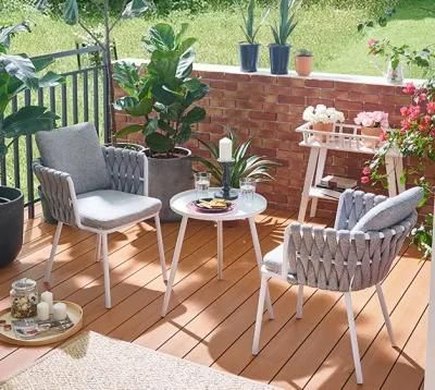 Garden Furniture Rattan Metal Chairs Sets Outdoor Tea Table