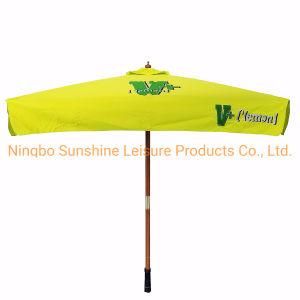 2, 5m Wooden Square Garden Umbrella