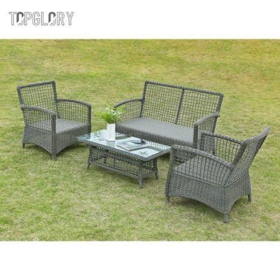 Modern Comfortable Outdoor Wicker Sofa Balcony Rattan Furniture Home Table Set Garden Sofa