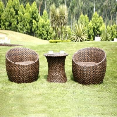 Balcony Aluminum Wicker Rattan Resin Bistro Table and Chairs