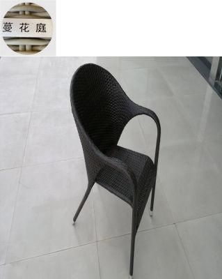 Simple Single Rattan Chair for Outdoor Garden Furniture