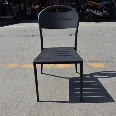 Hot Sell Metal Modern Banquet Steel Black Aluminum Outdoor Dining Chair