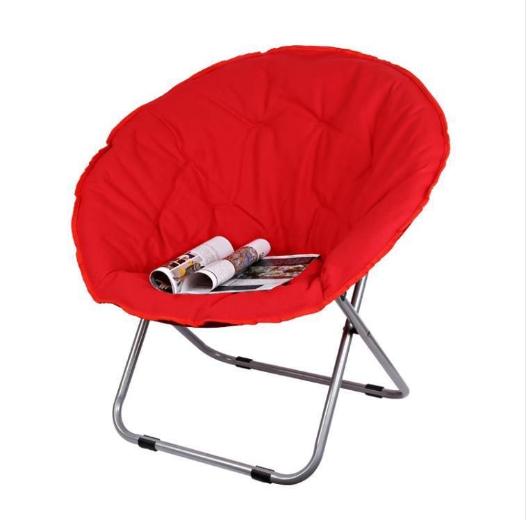 Large Folding Saucer Moon Chair Den TV Living Room Round Seat Durable Steel New
