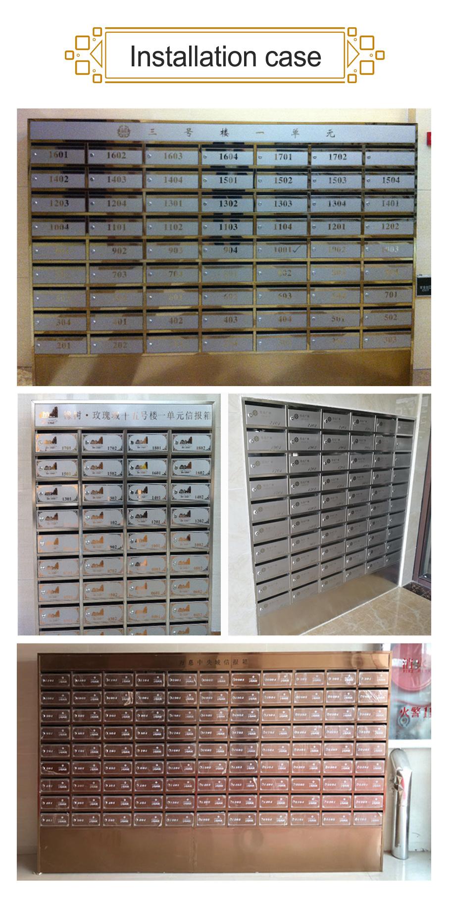 OEM Stainless Steel 201/304 Postbox Letterbox Mailbox for Apartment Building
