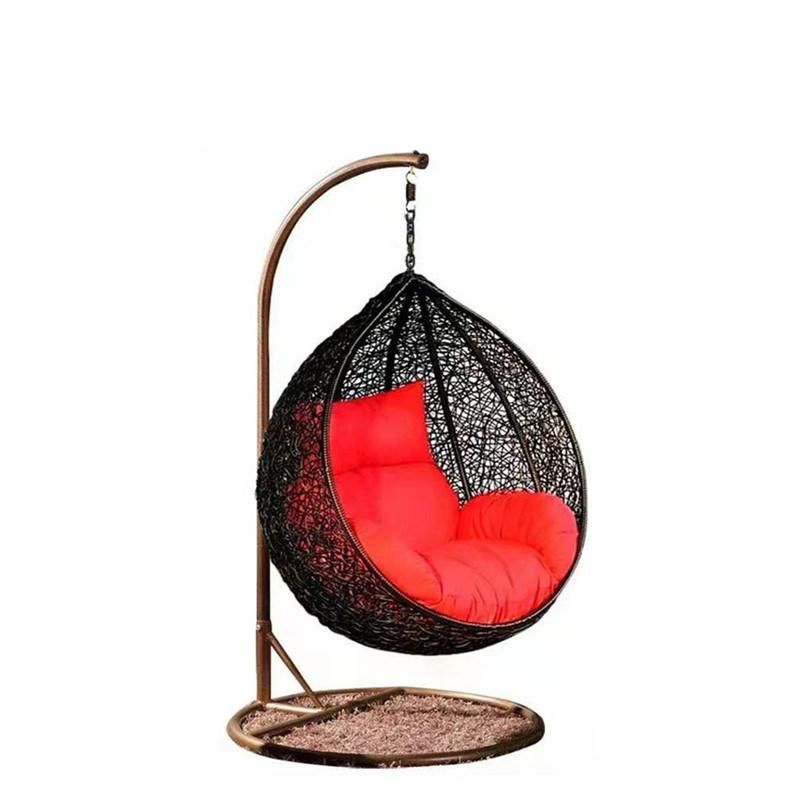 Home Garden Hanging Rattan Wicker Headrest Outdoor Leisure Swing Chair