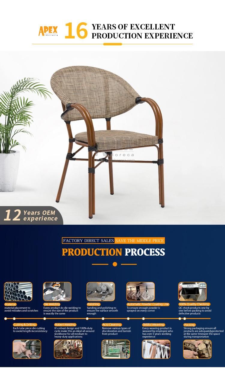 Hot Sell Bistro Garden Restaurant Bamboo Textilene