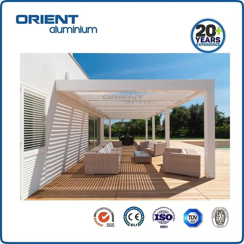 Factory Wholesale Manual/Motorized Patio Louver Roof Garden Gazebo