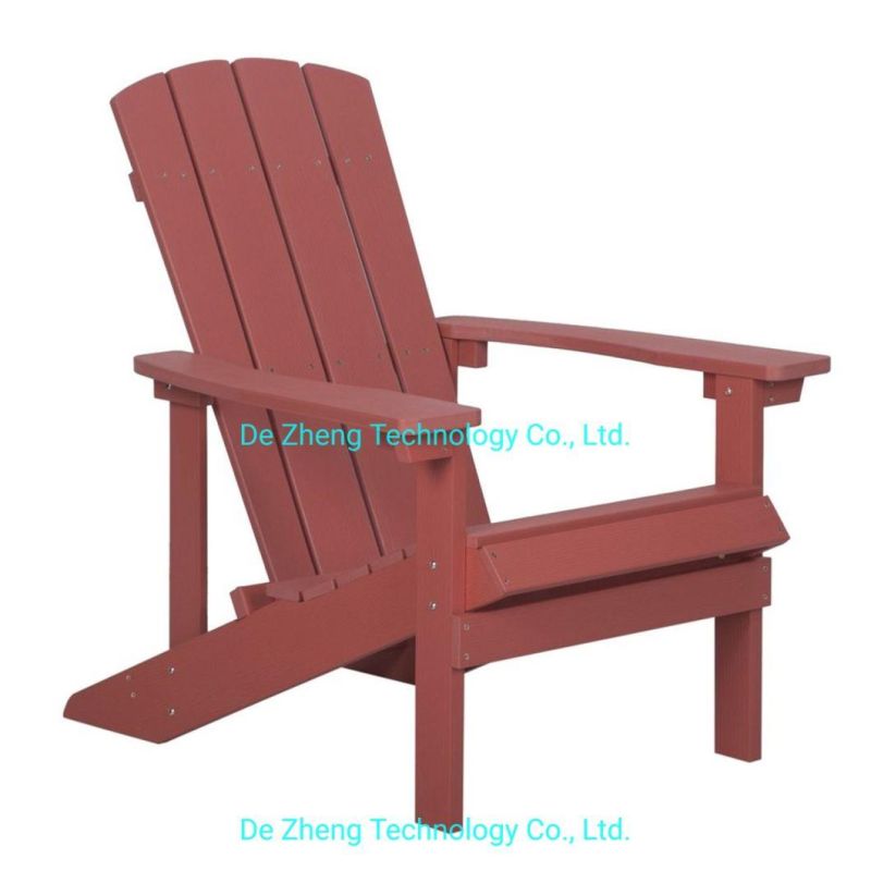 Outdoor Polywood Beach Adirondack Chair Hotel Pool and Balcony Chaise Lounge with Grain Touch