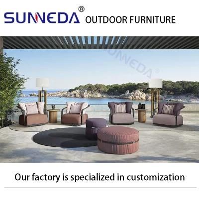 Exquisite Style Restaurants Cafe Minimalism Design Outdoor Furniture Set (Accept Customized)