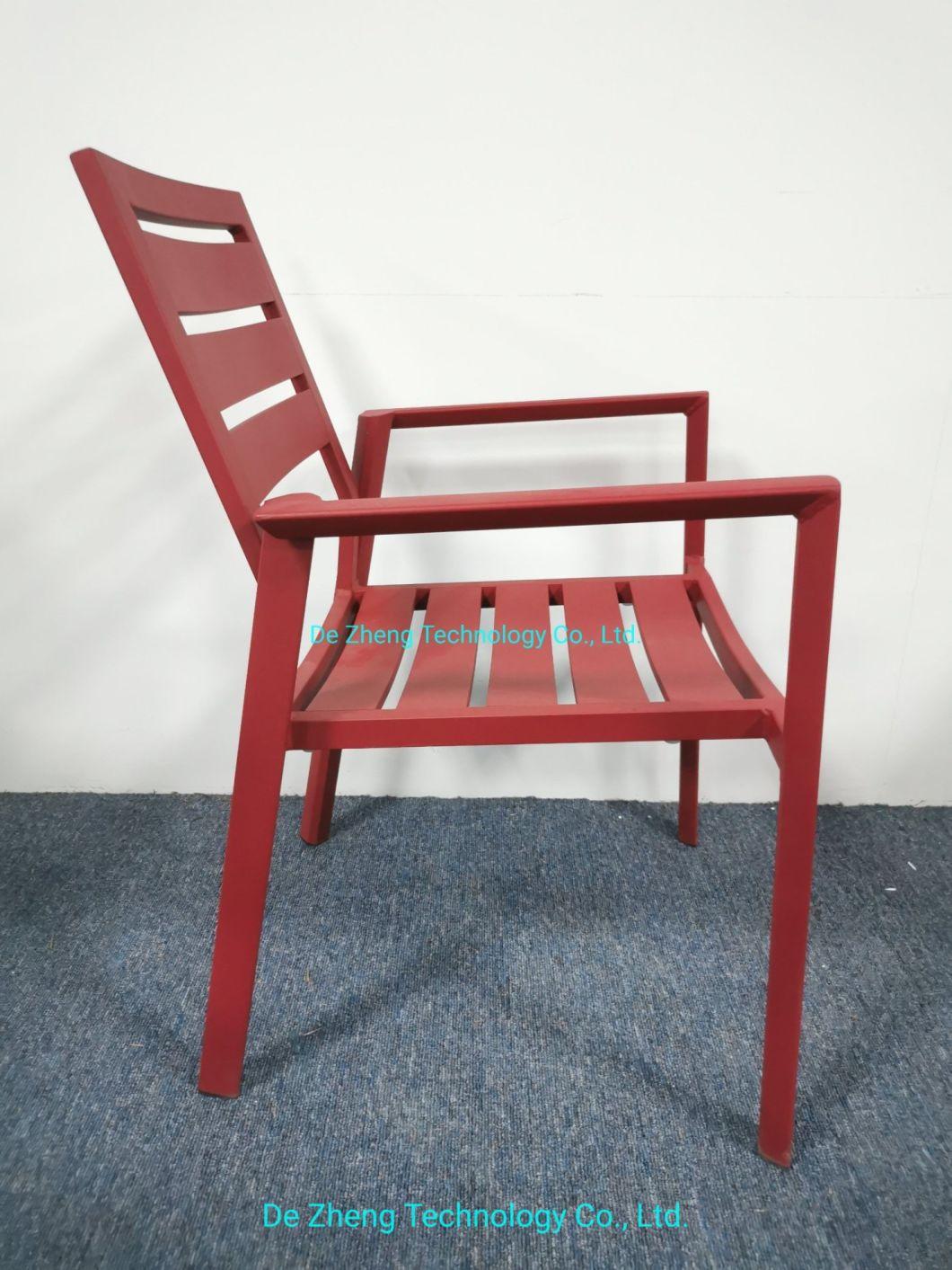 Commercial Furniture Colorful Aluminum Elegant Modern Aluminum Medium Back Cafe Restaurants Dining Garden Chair