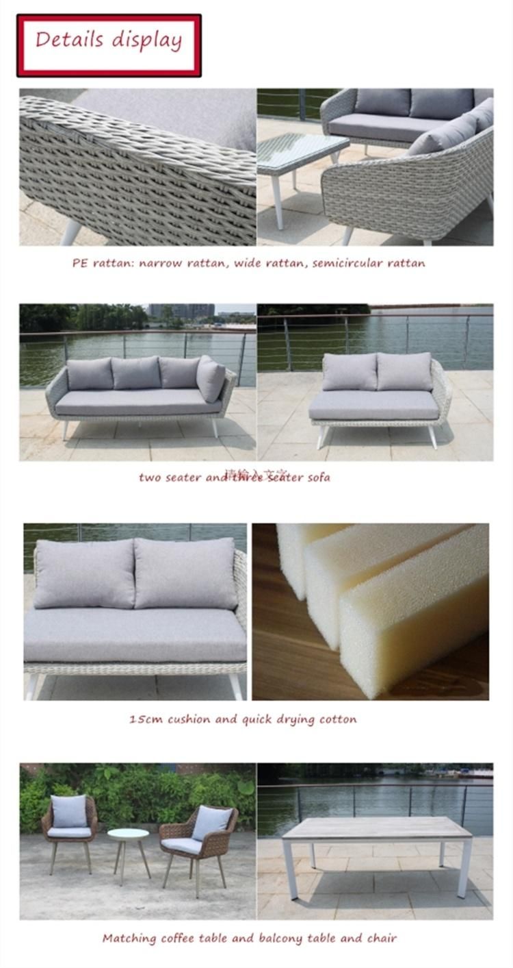 Patio Rattan Outdoor Modular Wicker Sectional Sofa Set Garden Furniture