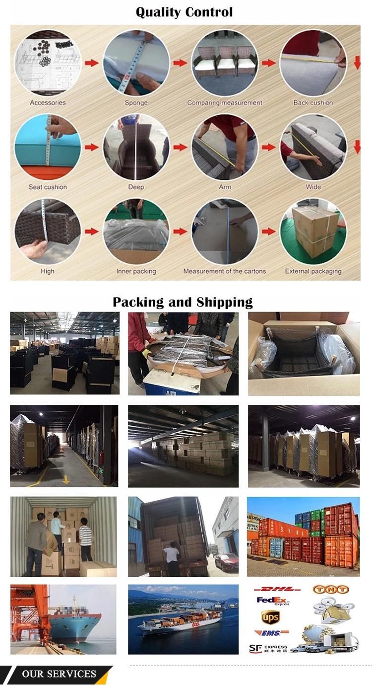 Wholesale Customized Modern Outdoor PE Rattan Chair and Coffee Table Furniture