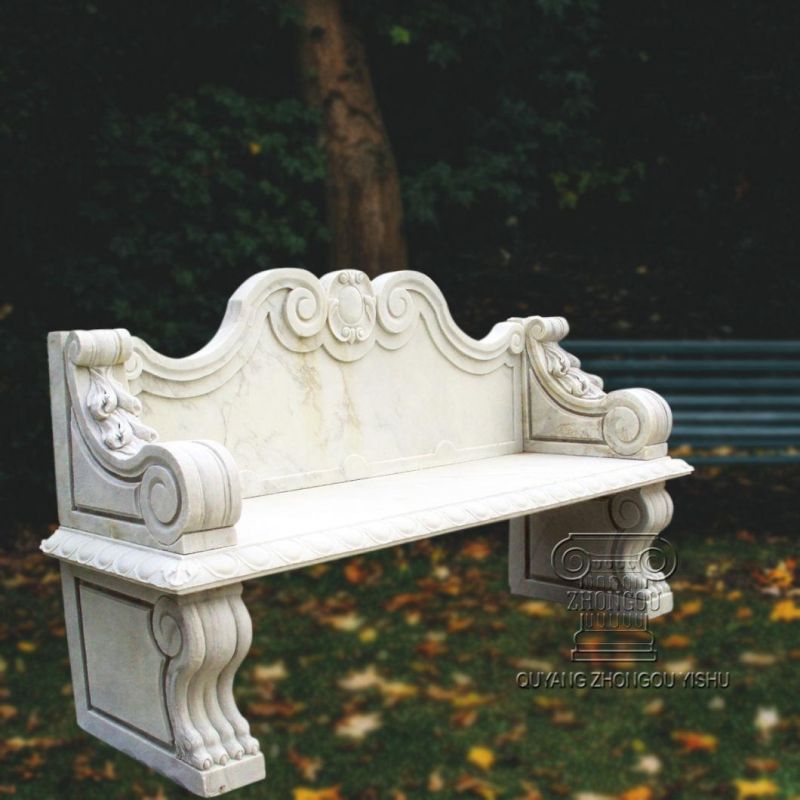 Natural Marble Bench for Garden Decoration