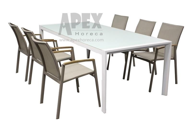 Outdoor Furniture Aluminum Textilene Table
