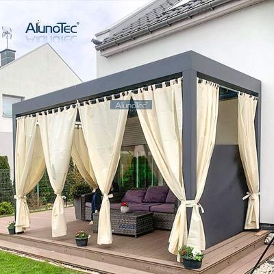 Modern Elegant Louver Pergola With Remote Control RGB Light For Barbeque