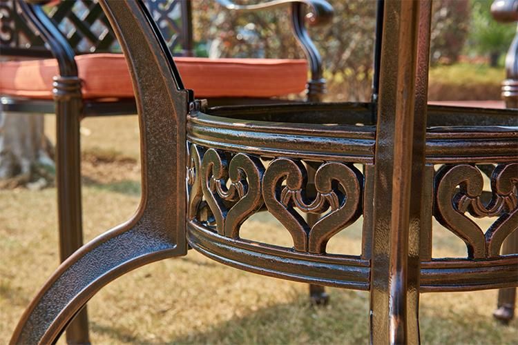 Good Price Die Cast Aluminum Outdoor Furniture Garden Dining Table with 4 Chair