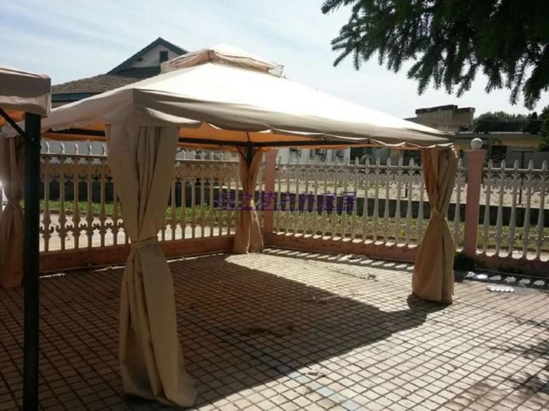 Tent for Outdoor, Aluminum Frame Soft Top Gazebo Pop up Tent with Polyester Curtains and Air Venting Screens Esg17598