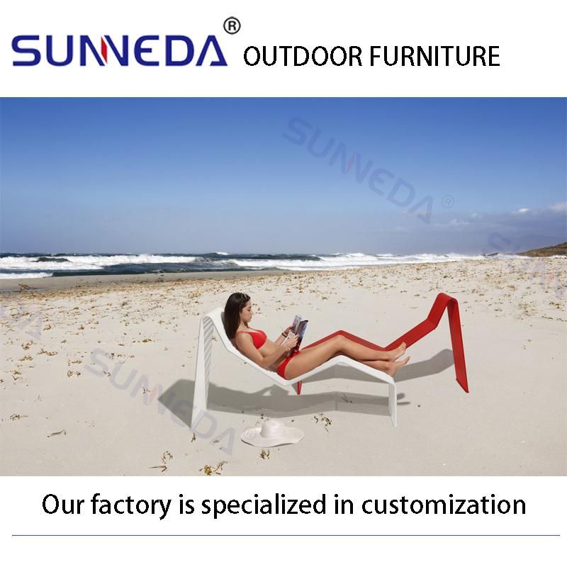Stacking Structure Outdoor Travel Lounger Furniture with Creative Shape Frame