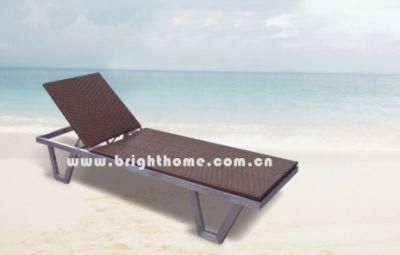 Handcraft Wicker Sun Lounge Beach Bed Outdoor Furniture