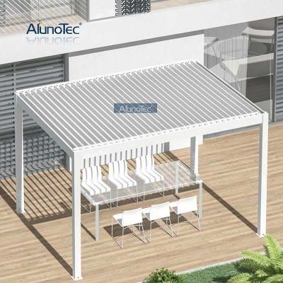 Opening Louvered Roof Veranda Pergola Hot Tub Cover Balcony Metal Gazebo