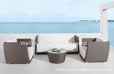 Well Furnir Outdoor Rattan Furniture 4-PC Wicker Conversation (WF-7361)