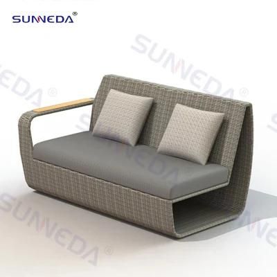 Garden Aluminum Outdoor Rattan Chair Glass Desk Sofa Sets