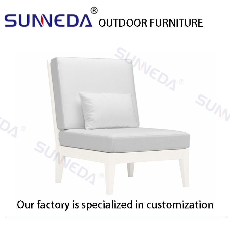 Popular Sectional Comfortable Durable Aluminium Alloy Foam Sofa Outdoor Furniture