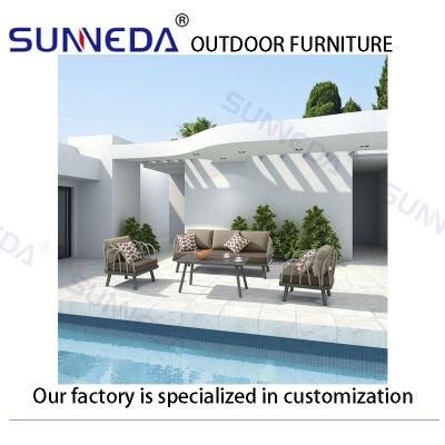 All Set Garden Hotel Outdoor Aluminum Frame Leisure Combination Furniture