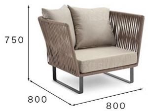 Sectional Rattan Rope Balcony Garden Outdoor Lounge
