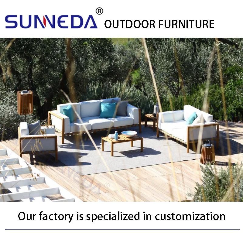 Outdoor Garden Patio Hotel Home Balcony Teak Frame Sofa Set