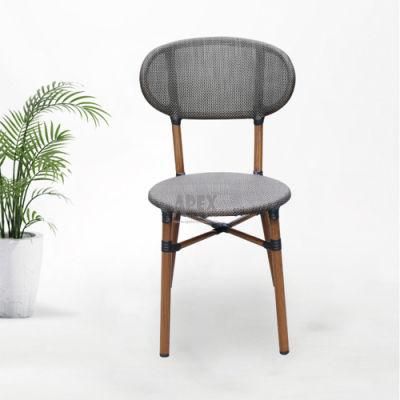 Cheap Price Patio Bamboo Look Textilene Bistro Restaurant Dining Chair