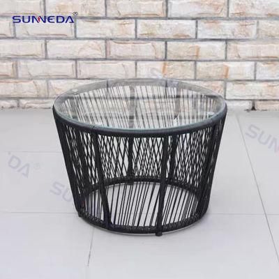 Durable Glass Coffee Table with Suction Cup to Prevent Falling