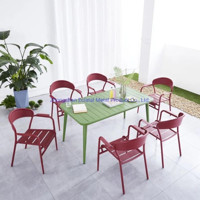 Patio Dining Set Stackable Restaurant Chairs Garden Tables Outdoor Furniture