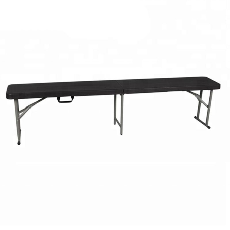 Rectangular Plastic Folding Garden Outdoor Picnic Bench for 2-3 Seating