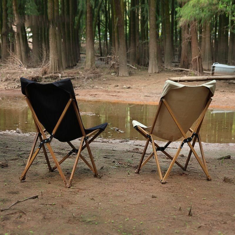 Outdoor Furniture Wood Kermit Chair Aluminum Butterfly Chair for Camping