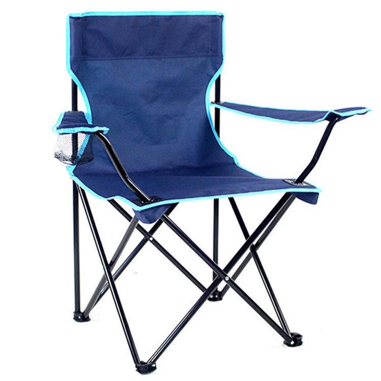 Camping Leisure Simple Portable Fishing Beach Outdoor Folding Chair with Backrest Armrest