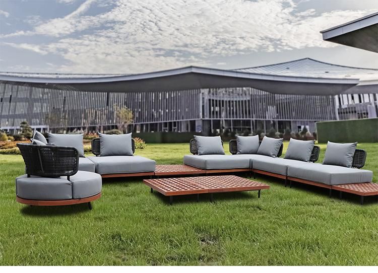 Restaurant Unfolded Darwin China Patio Garden Rattan Modular Sofa Lounge Outdoor Furniture