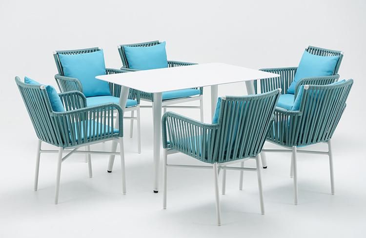 Vangarden Rope Outdoor Furniture Backyard Patio Table and Chair Set