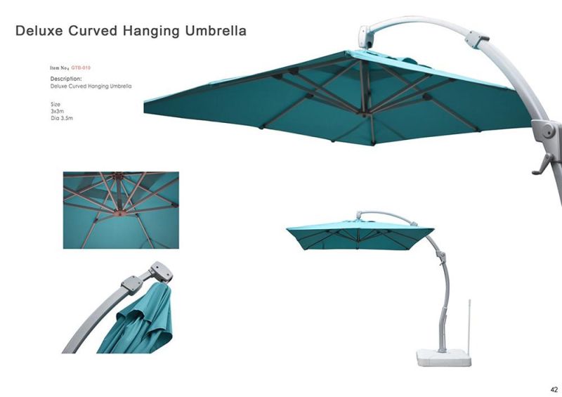 UV Parasol Umbrella 10FT Outdoor Garden Parasol Patio Sun Cantileve Umbrella Beach Unbrella