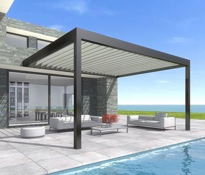 Remote Control Aluminum Wall-Mounted Pergola with Sensor