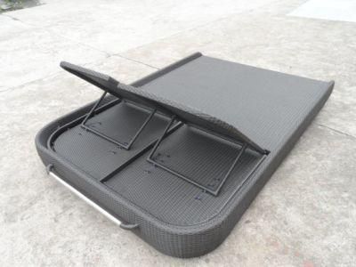 Wicker Double Daybed Outdoor Patio Sun Bed Swimming Pool Canopy Sunbed Outdoor Furniture
