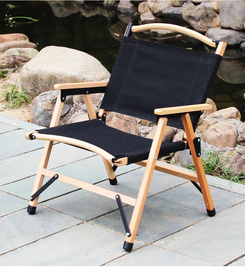 Excellent Load-Bearing Capacity and Providing Convenience for Your Travel Beech Wood Folding Chair