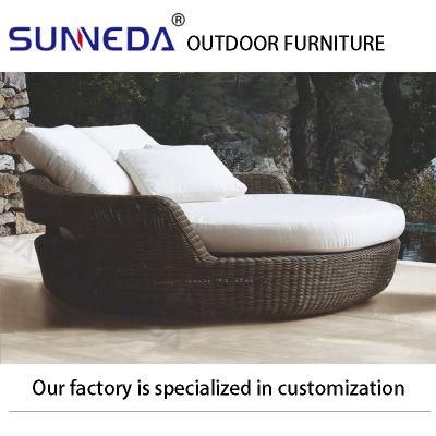 Sunneda Simple Style Weaving Lawn Manor Villa Backyard Bed Garden Sun Lounger