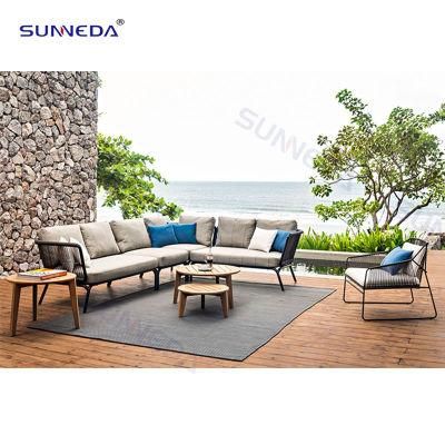 Aluminium Alloy Metal Webbing Bistro Luxury Studio Hotel Outdoor Furniture