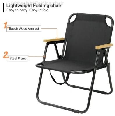 Lightweight Beach Wood Armrest Camping Folding Portbale Make up Chair